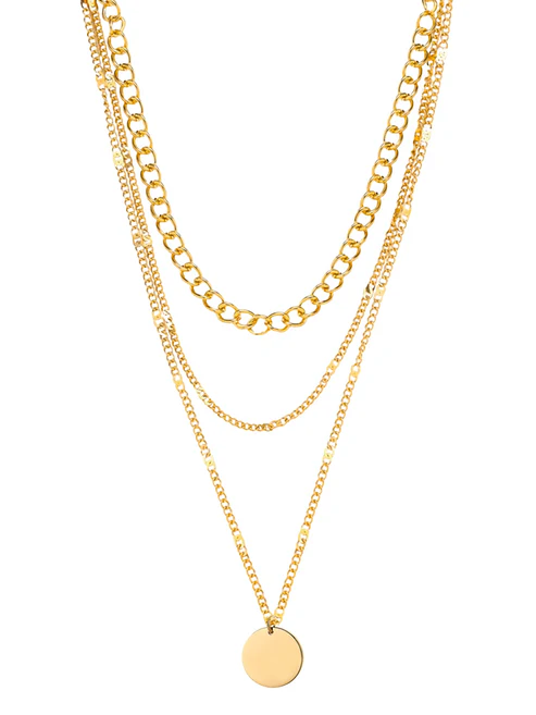 Multi-Layered Gold Plated Choker Necklace