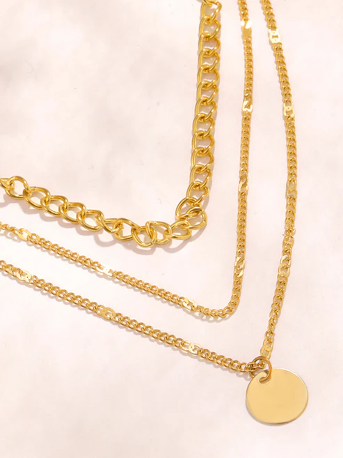 Multi-Layered Gold Plated Choker Necklace - Image 4