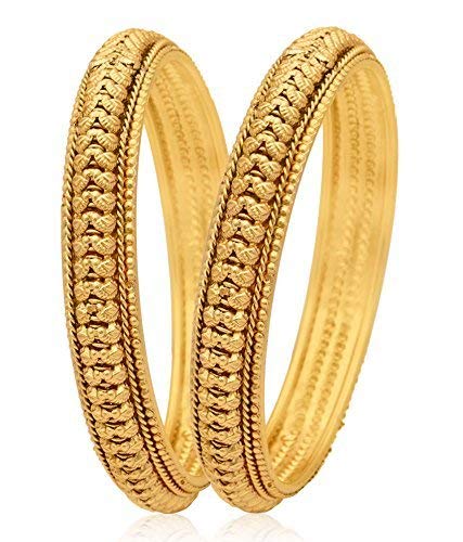 2 PCS Antique Broad Traditional Bangles - Image 2