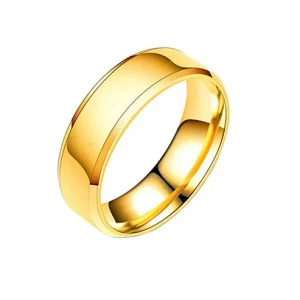 Gold Plated Band Ring – Stainless Steel for Women & Girls