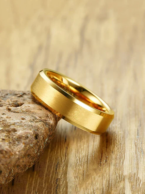 Gold Plated Band Ring – Stainless Steel for Women & Girls - Image 3