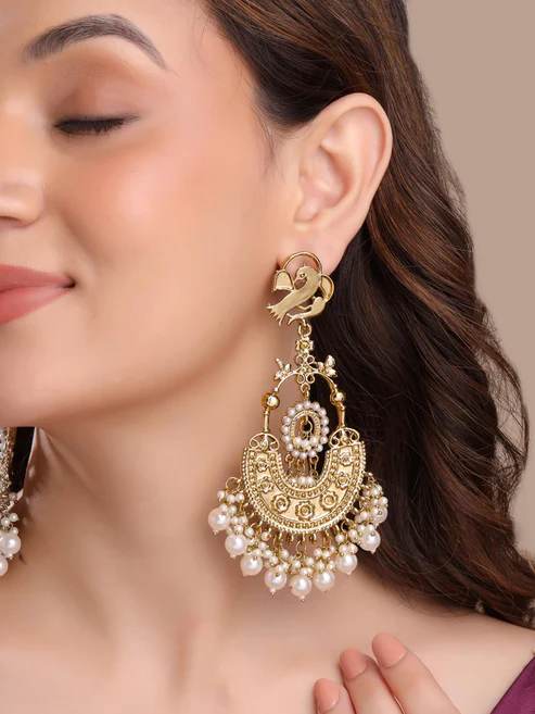 Traditional Chandbali Earrings for Women - Image 2
